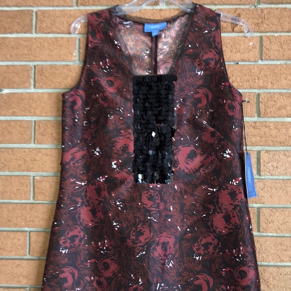 🥀SIMPLY VERA VERA WANG🥀RED ROSE SEQUIN DRESS🥀 - Picture 4 of 12